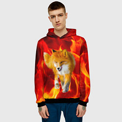 Толстовка-худи мужская Fire Fox, цвет: 3D-черный — фото 2