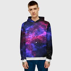 Толстовка-худи мужская Distant space, цвет: 3D-белый — фото 2