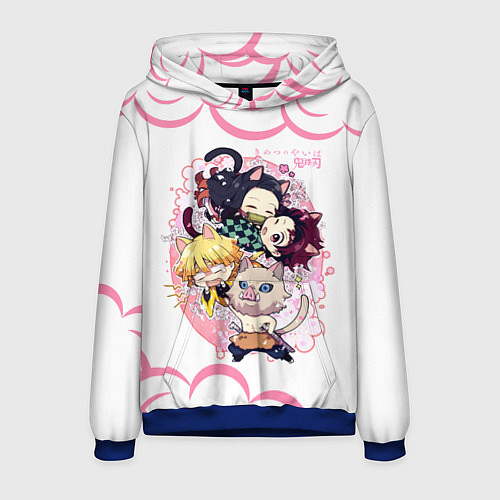 Мужская толстовка Клинок, рассекающий демонов ПЕРСОНАЖИ / 3D-Синий – фото 1