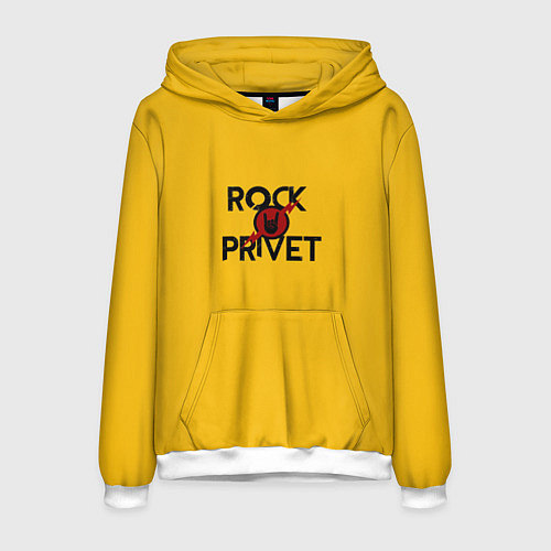 Мужская толстовка Rock privet / 3D-Белый – фото 1