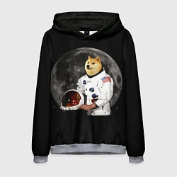 Толстовка-худи мужская Доги Космонавт, цвет: 3D-меланж