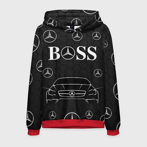 Мужская толстовка BOSS MERCEDES-BENZ / 3D-Красный – фото 1