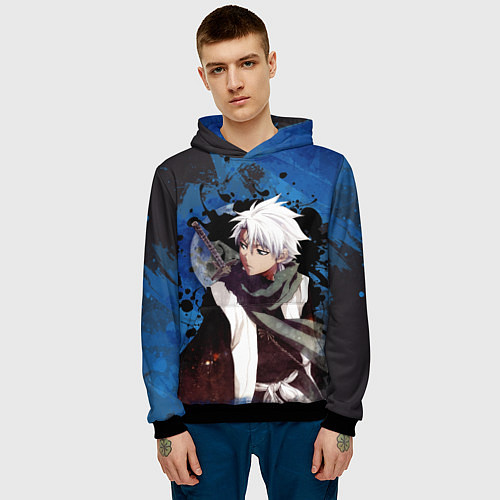 Мужская толстовка Тосиро Хицугая Блич / 3D-Черный – фото 3
