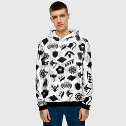 Толстовка-худи мужская БЛИЧ КАПИТАНЫ ГОТЕЙ 13 ЭМБЛЕМЫ, цвет: 3D-черный — фото 2