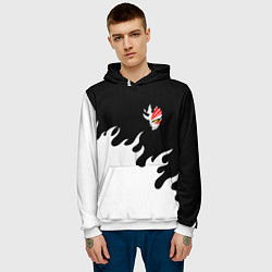 Толстовка-худи мужская BLEACH FIRE БЛИЧ ОГОНЬ, цвет: 3D-белый — фото 2