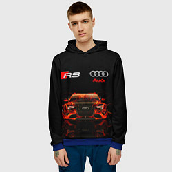 Толстовка-худи мужская AUDI RS 5 FIRE АУДИ РС 5, цвет: 3D-синий — фото 2