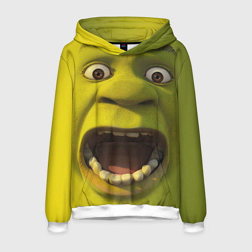 Мужская толстовка Shrek is Yelling / 3D-Белый – фото 1