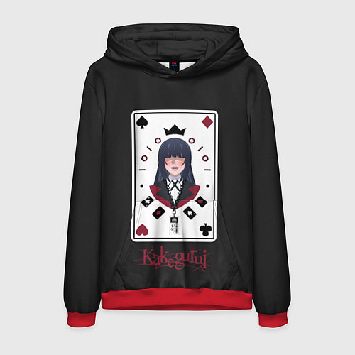 Мужская толстовка Kakegurui Poker Face / 3D-Красный – фото 1