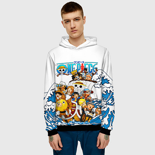 Мужская толстовка ONE PIECE ВАН ПИС МОРЕ / 3D-Черный – фото 3