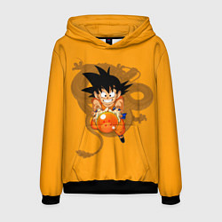 Толстовка-худи мужская Kid Goku, цвет: 3D-черный