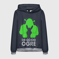 Толстовка-худи мужская Shrek: Im good ogre, цвет: 3D-меланж
