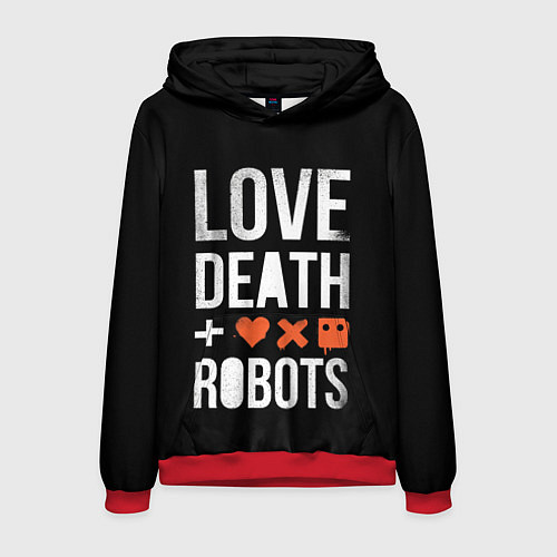 Мужская толстовка Love Death Robots / 3D-Красный – фото 1