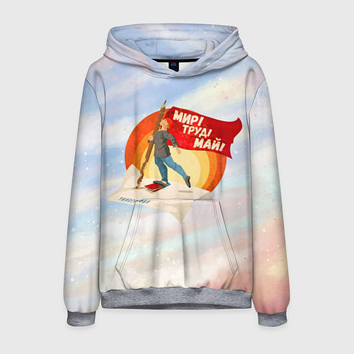 Мужская толстовка Лозунг / 3D-Меланж – фото 1