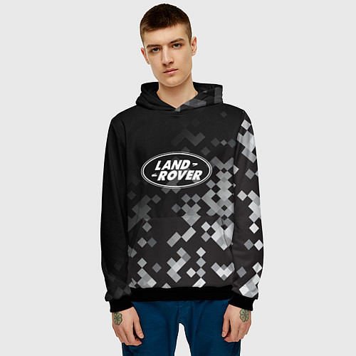 Мужская толстовка LAND ROVER ГОРОДСКОЙ КАМУФЛЯЖ / 3D-Черный – фото 3
