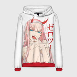 Толстовка-худи мужская Darling in the Franxx Zero Two, цвет: 3D-красный