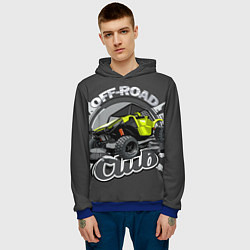Толстовка-худи мужская Внедорожный, цвет: 3D-синий — фото 2