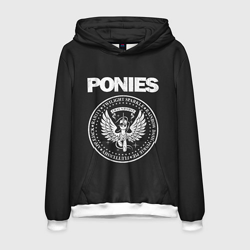 Мужская толстовка Pony x Ramones / 3D-Белый – фото 1