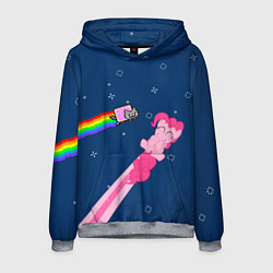 Толстовка-худи мужская Nyan cat x Pony, цвет: 3D-меланж