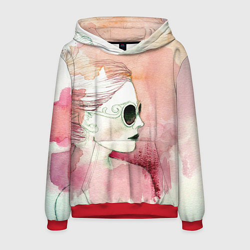 Мужская толстовка Девушка / 3D-Красный – фото 1