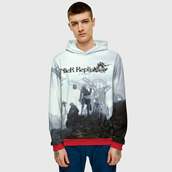 Толстовка-худи мужская NieR Replicant, цвет: 3D-красный — фото 2