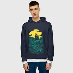 Толстовка-худи мужская Window to the Sea, цвет: 3D-белый — фото 2