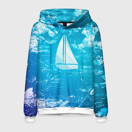 Мужская толстовка Парусная лодка / 3D-Белый – фото 1