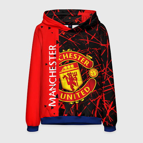 Мужская толстовка МАНЧЕСТЕР MANCHESTER UNITED / 3D-Синий – фото 1