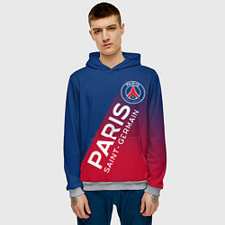 Толстовка-худи мужская ФК ПСЖ PARIS SAINT GERMAIN, цвет: 3D-меланж — фото 2