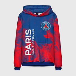 Толстовка-худи мужская ФК ПСЖ PARIS SAINT GERMAIN, цвет: 3D-синий