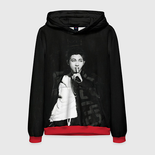 Мужская толстовка Namjoon black / 3D-Красный – фото 1