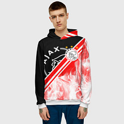 Толстовка-худи мужская FC AJAX AMSTERDAM ФК АЯКС, цвет: 3D-белый — фото 2