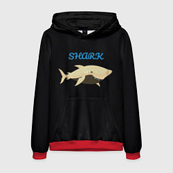Толстовка-худи мужская Shark, цвет: 3D-красный