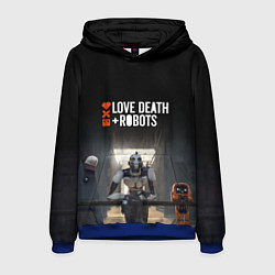Толстовка-худи мужская Love, Death and Robots, цвет: 3D-синий