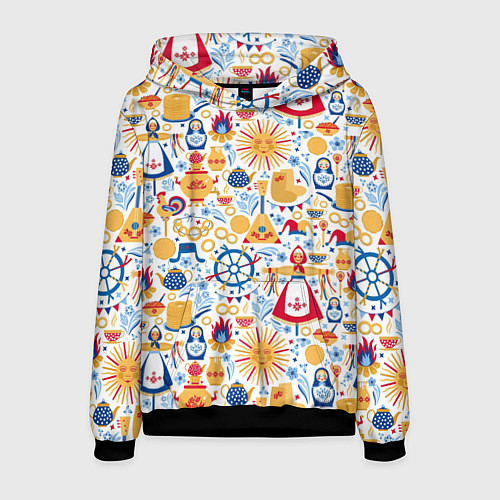 Мужская толстовка Славянская символика / 3D-Черный – фото 1