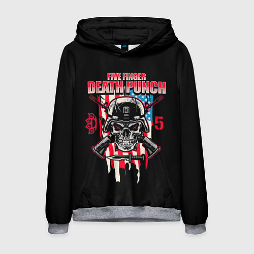 Мужская толстовка 5FDP Five Finger Death Punch / 3D-Меланж – фото 1