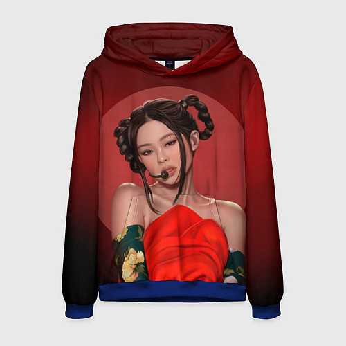 Мужская толстовка Дженни BLACKPINK / 3D-Синий – фото 1