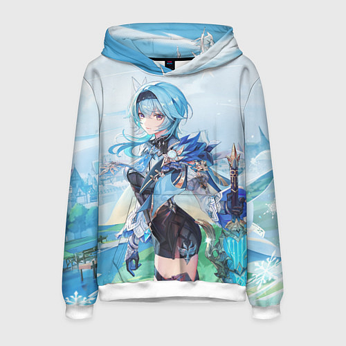 Мужская толстовка Eula Genshin Impact / 3D-Белый – фото 1