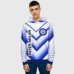 Толстовка-худи мужская ИНТЕР МИЛАН INTER MILAN, цвет: 3D-синий — фото 2