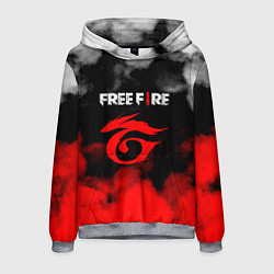 Толстовка-худи мужская Free Fire ? Фри Фаер, цвет: 3D-меланж