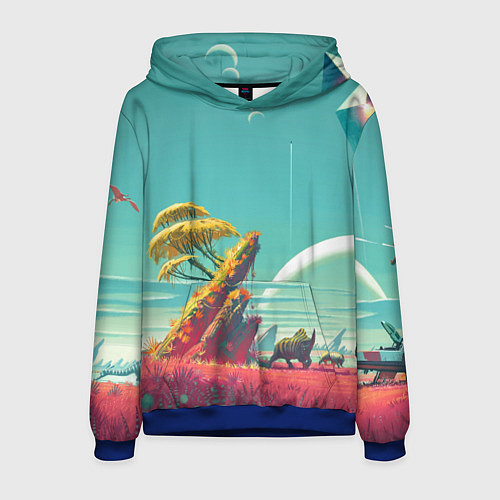 Мужская толстовка No Man Sky / 3D-Синий – фото 1