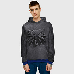 Толстовка-худи мужская THE WITCHER КАМЕНЬ ЛОГО, цвет: 3D-синий — фото 2