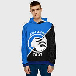 Толстовка-худи мужская FC ATALANTA ФК АТАЛАНТА, цвет: 3D-синий — фото 2