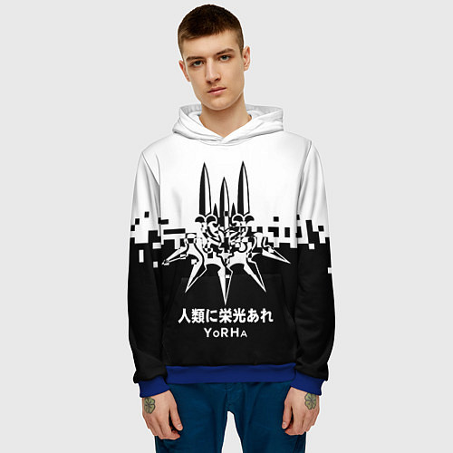 Мужская толстовка YoRHa, Nier: Automata / 3D-Синий – фото 3