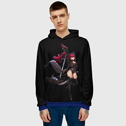 Толстовка-худи мужская Касуми, цвет: 3D-синий — фото 2