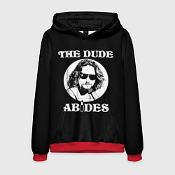 Толстовка-худи мужская The dude ABIDES, цвет: 3D-красный