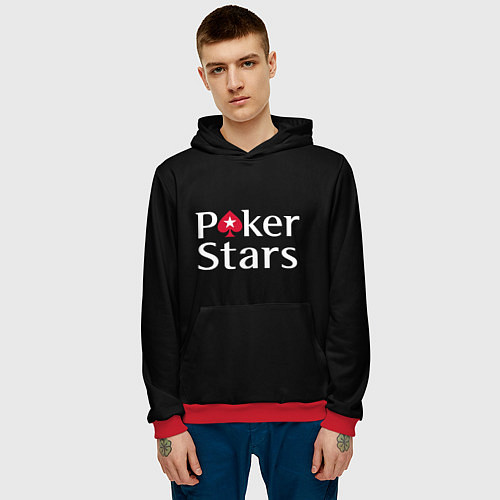 Мужская толстовка Poker Stars / 3D-Красный – фото 3