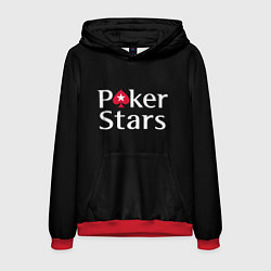 Толстовка-худи мужская Poker Stars, цвет: 3D-красный
