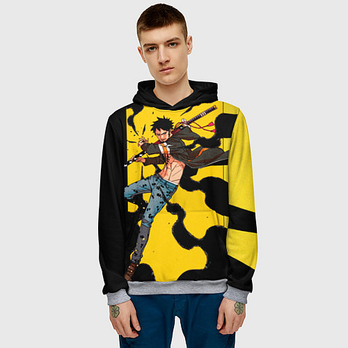 Мужская толстовка Трафальгар Ло из One Piece / 3D-Меланж – фото 3