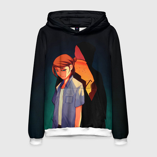 Мужская толстовка Анимационные Элли и Джоел / 3D-Белый – фото 1