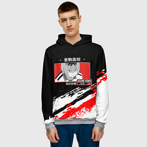 Мужская толстовка Кенма Козуме Haikyuu!! / 3D-Меланж – фото 3